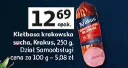 Auchan Kiełbasa krakowska sucha Krakus animex oferta