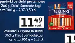 Auchan Parówki z szynki Morliny berlinki oferta