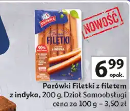 Auchan Parówki filetki z indyka Indykpol oferta