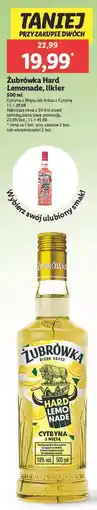 Lidl Likier 18% arbuz z cytryną Żubrówka Hard Lemonade oferta