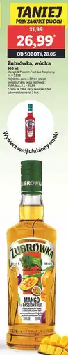 Lidl Wódka Żubrówka Mango & Passion Fruit oferta