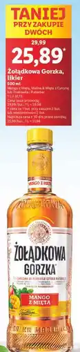 Lidl Wódka Żołądkowa Gorzka Mango Z Miętą oferta