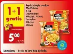 Biedronka Frytki długie cienkie Mr. Potato 1 kg oferta