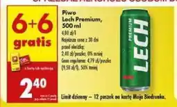 Biedronka Piwo Lech Premium, 500 ml oferta
