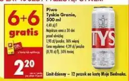 Biedronka Piwo Tyskie Gronie, 500 ml oferta