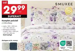 Biedronka Komplet pościeli z mikrofazy 220 x 200 cm + 2 70 80 Smukee oferta