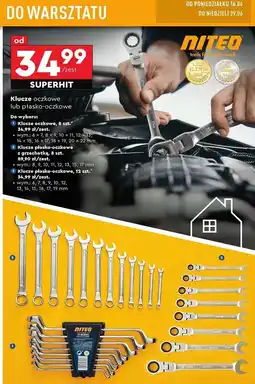 Biedronka Zestaw kluczy płasko-oczkowych Niteo Tools oferta