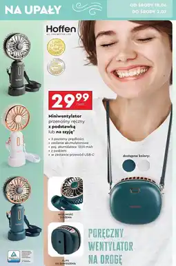 Biedronka Wentylator mini z klipsem do zawieszenia Hoffen oferta