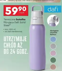 Biedronka Butelka solid steel 800 ml beżowa Dafi oferta
