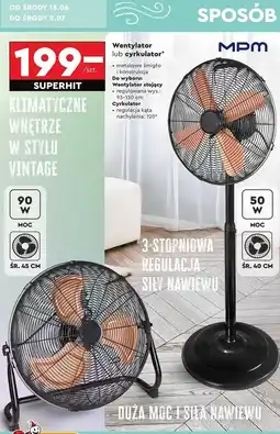Biedronka Wentylator stojący Mpm Product oferta