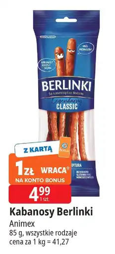 E.Leclerc Kabanosy Berlinki Animex oferta