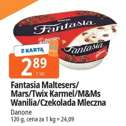 E.Leclerc Jogurt Fantasia Maltesers/Mars/Twix Karmel/M&Ms Wanilia/Czekolada Mleczna 120g Danone oferta
