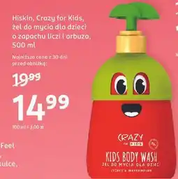 Rossmann Żel do mycia o zapachu liczi i arbuza Hiskin Crazy For Kids oferta