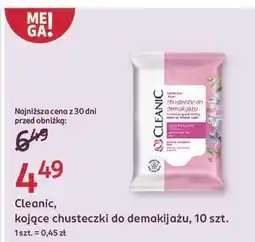 Rossmann Chusteczki do demakijażu cera wrażliwa i sucha Cleanic oferta
