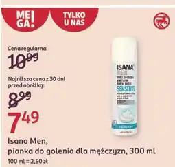 Rossmann Pianka do golenia sensitive Isana Men oferta