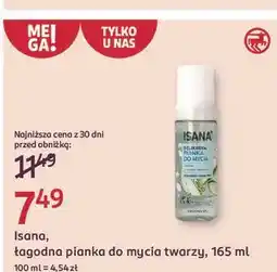 Rossmann Pianka oczyszczająca do twarzy łagodna Isana oferta