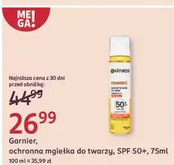 Rossmann Mgiełka do twarzy spf 50+ Garnier Vitamin C oferta