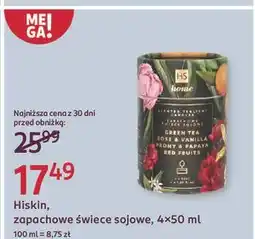 Rossmann Świeca sojowa zielona herbata Hiskin oferta