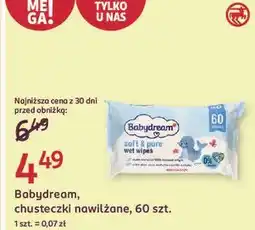 Rossmann Chusteczki nawilżane soft & pure Babydream oferta