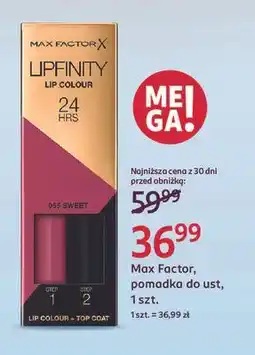 Rossmann Szminka do ust z balsamem 040 vivacious Max Factor Lipfinity Lip Colour oferta