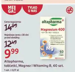 Rossmann Magnez 400 i witaminy z grupy b Altapharma oferta