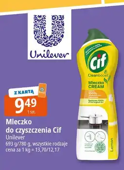 E.Leclerc Mleczko do czyszczenia z mikrokryształkami lemon Cif Cream oferta