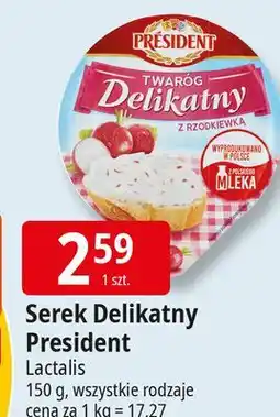 E.Leclerc Twaróg delikatny z rzodkiewką President oferta