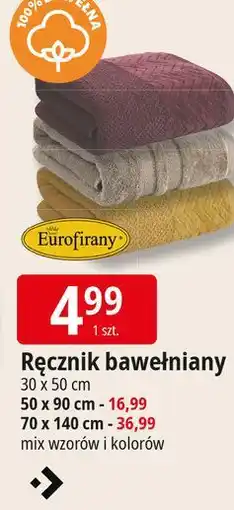 E.Leclerc Ręcznik bawełniany 70 x 140 cm Eurofirany oferta