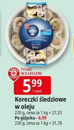 E.Leclerc Koreczki śledziowe po giżycku Wiodąca Marka Ronde Des Mers oferta