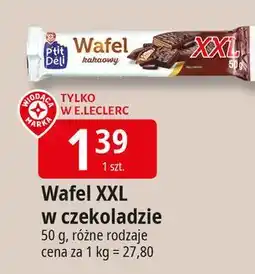 E.Leclerc Wafelek kakaowy w czekoladzie xxl Wiodąca Marka P'tit Deli oferta