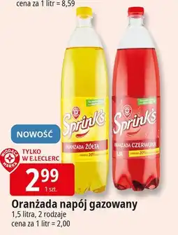 E.Leclerc Oranżada czerwona Wiodąca Marka Sprink's oferta
