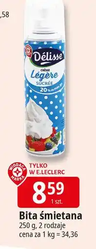 E.Leclerc Bita śmietana creme legere Wiodąca Marka Delisse oferta