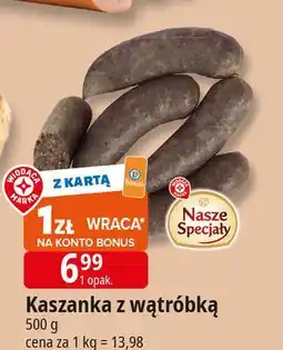 E.Leclerc Kaszanka z wątróbką Wiodąca Marka Nasze Specjały oferta