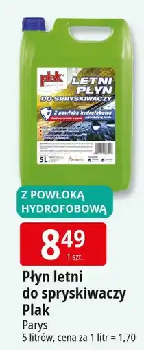 E.Leclerc Płyn do spryskiwaczy letni z powłoką hydrofobową Plak oferta