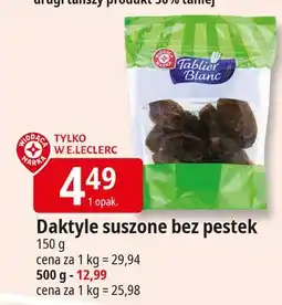 E.Leclerc Daktyle suszone bez pestek Wiodąca Marka Tablier Blanc oferta