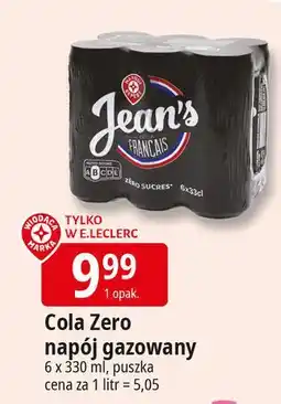 E.Leclerc Napój Wiodąca Marka Jean's Cola Zero oferta