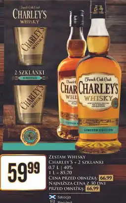 Dino Whisky + 2 szklanki Charley's Original oferta