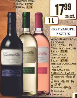 Dino Wino białe półsłodkie Beauvillon oferta