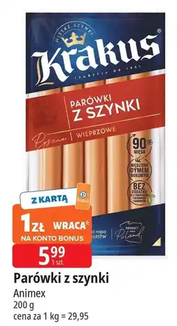 E.Leclerc Parówki z szynki Krakus Animex oferta