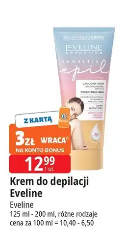 E.Leclerc Krem łagodny do kompleksowej depilacji twarz ciało bikini Eveline Sensitiv Epil oferta