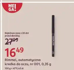 Rossmann Kredka do oczu 001 black Rimmel Scandal Eyes oferta