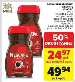 Carrefour Market Kawa rozpuszczalna NESCAFE CLASSIC 200g oferta