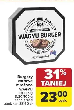 Carrefour Market Burger wołowy mrożony Wagyu 2 x 125g The Frozen Butcher oferta
