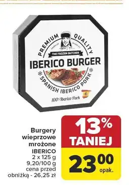 Carrefour Market Burgery wieprzowe mrożone IBERICO 2x125g oferta