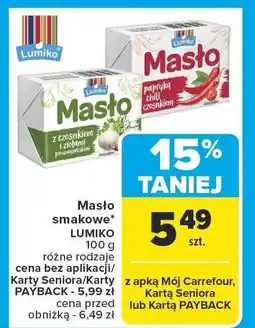 Carrefour Market Masło smakowe z czosnkiem i ziołami 100g Lumiko oferta