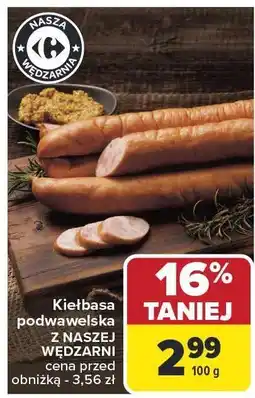 Carrefour Market Kiełbasa podwawelska 100g Nasza Wędzarnia oferta