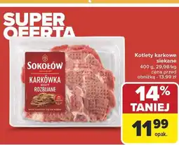 Carrefour Market Mięso kotlety karkowe siekane 400g Sokołów oferta