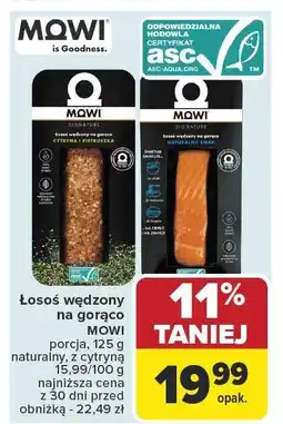 Carrefour Market Łosoś wędzony na gorąco MOWI cytryna i pietruszka 125g oferta