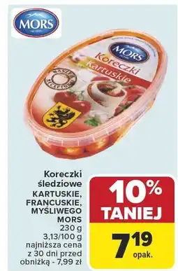 Carrefour Market Koreczki śledziowe kartuskie 230g Mors oferta