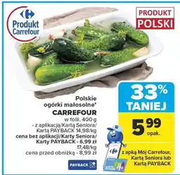 Carrefour Market Ogórki małosolne w folii 400g Carrefour oferta